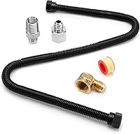 Vista 7 de Stanbroil 3/8" X 48" Línea de Gas Flexible sin Silbato con Puntas de Latón para Hoguera o Chimenea de Gas Natural o LP