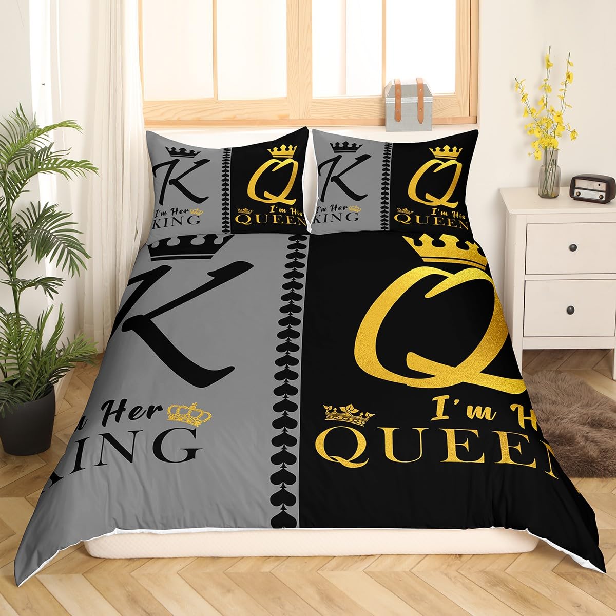 Manfei King and Queen Duvet Cover Set King Size - Image 3