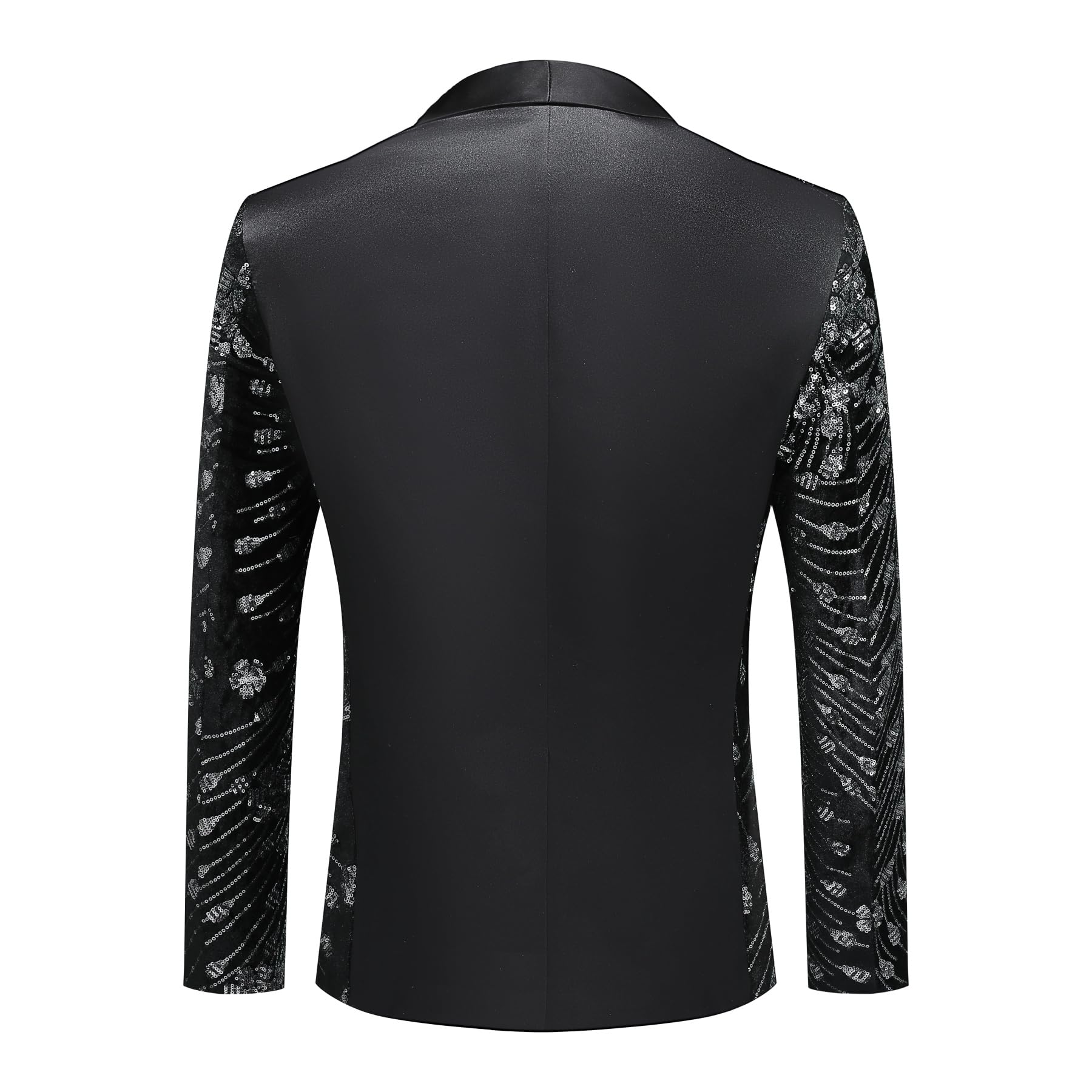 YFFUSHI Blazer da Uomo con Paillettes Giacca da Abito di Lusso Slim Fit Giacca da Smoking Scintillante Eleganti Festa