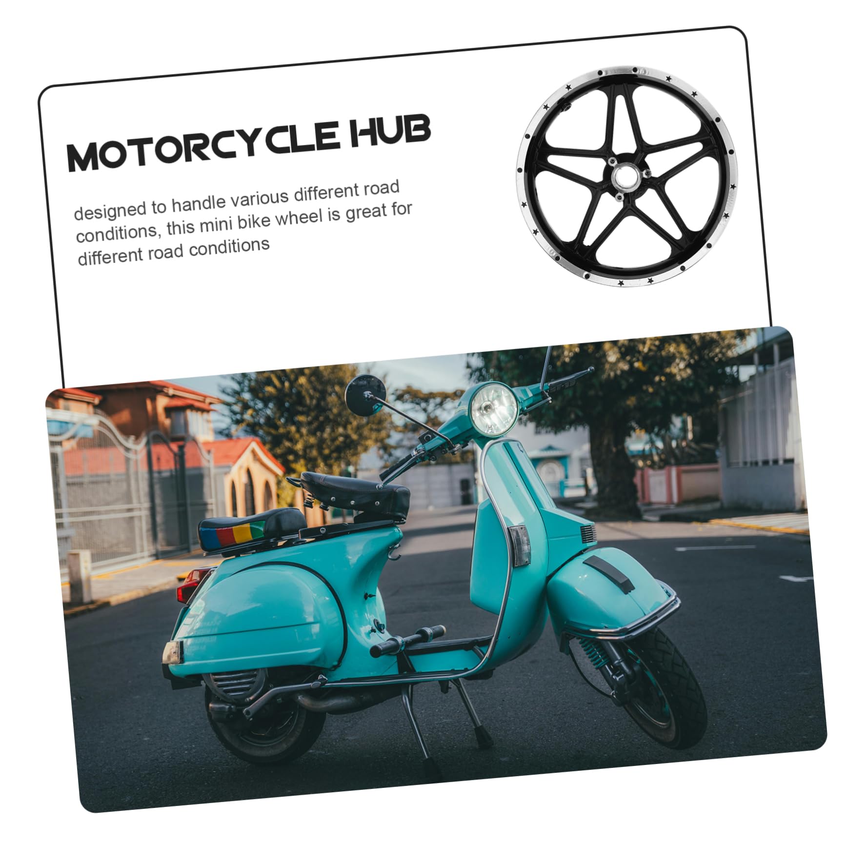 Didiseaon Reemplazo De Rueda Trasera Minimoto 47/49cc 2.50-10 Robusta Aleación De Aluminio