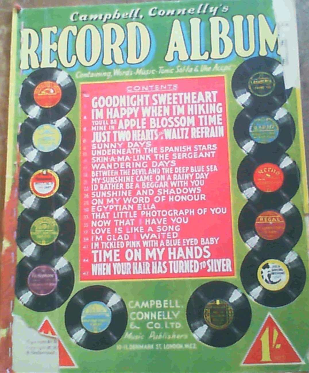 Campbell, Connelly's Record Album Containing Words, Music, Tonic Sol
