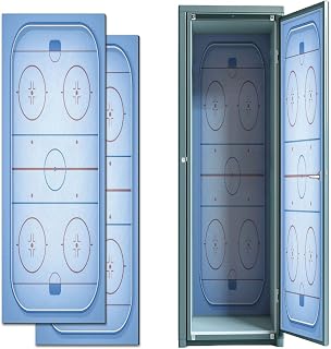 2 Pcs Locker Magnetic Wallpaper Ice Hockey Rink