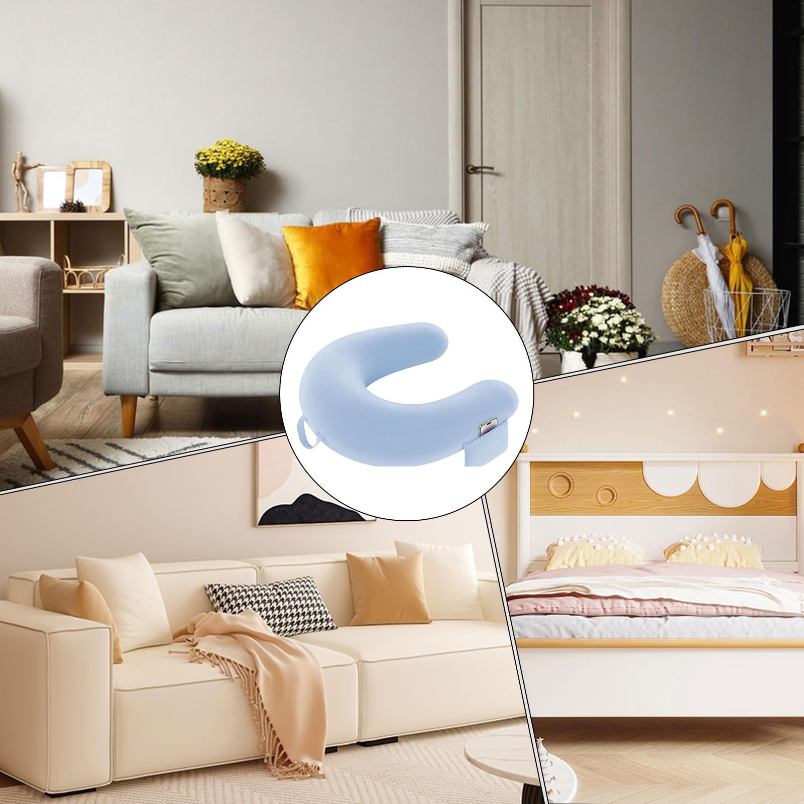Genérico Almohada para Lectura Cojín Ergonómico en Forma de U | Soporte para Regazo Para Niños Y Adultos Soporte De Brazos Reduce Fatiga Cama Escritorio Sofá Suelo Sentarse Trabajar Jugar