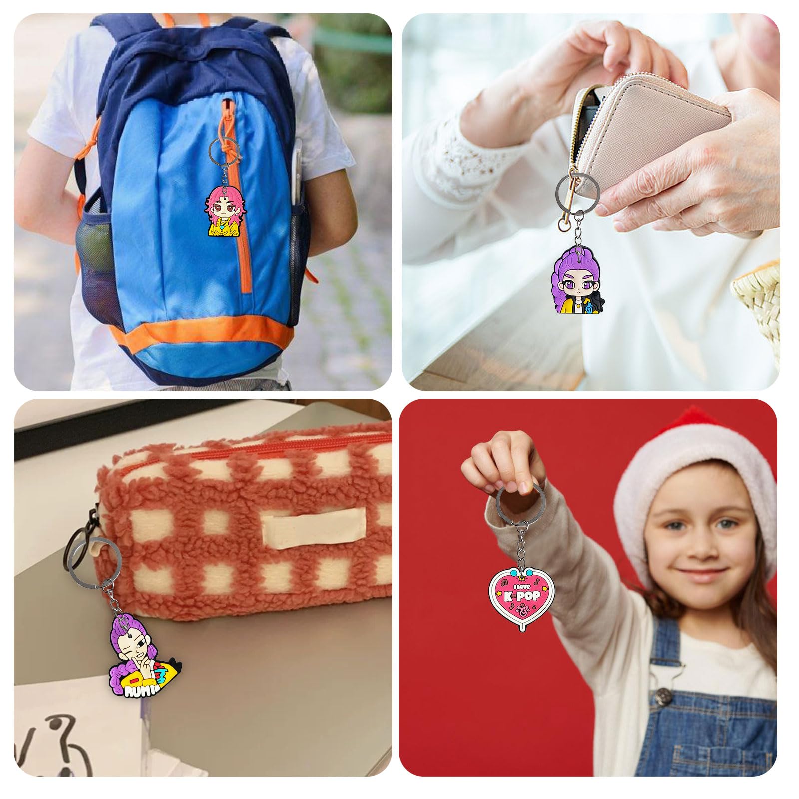 Huntrix, regalo di compleanno anime, 148 pezzi, regalo di compleanno per bambini, regalo di compleanno con braccialetto, adesivi, portachiavi Huntrix, sacchetto regalo per feste