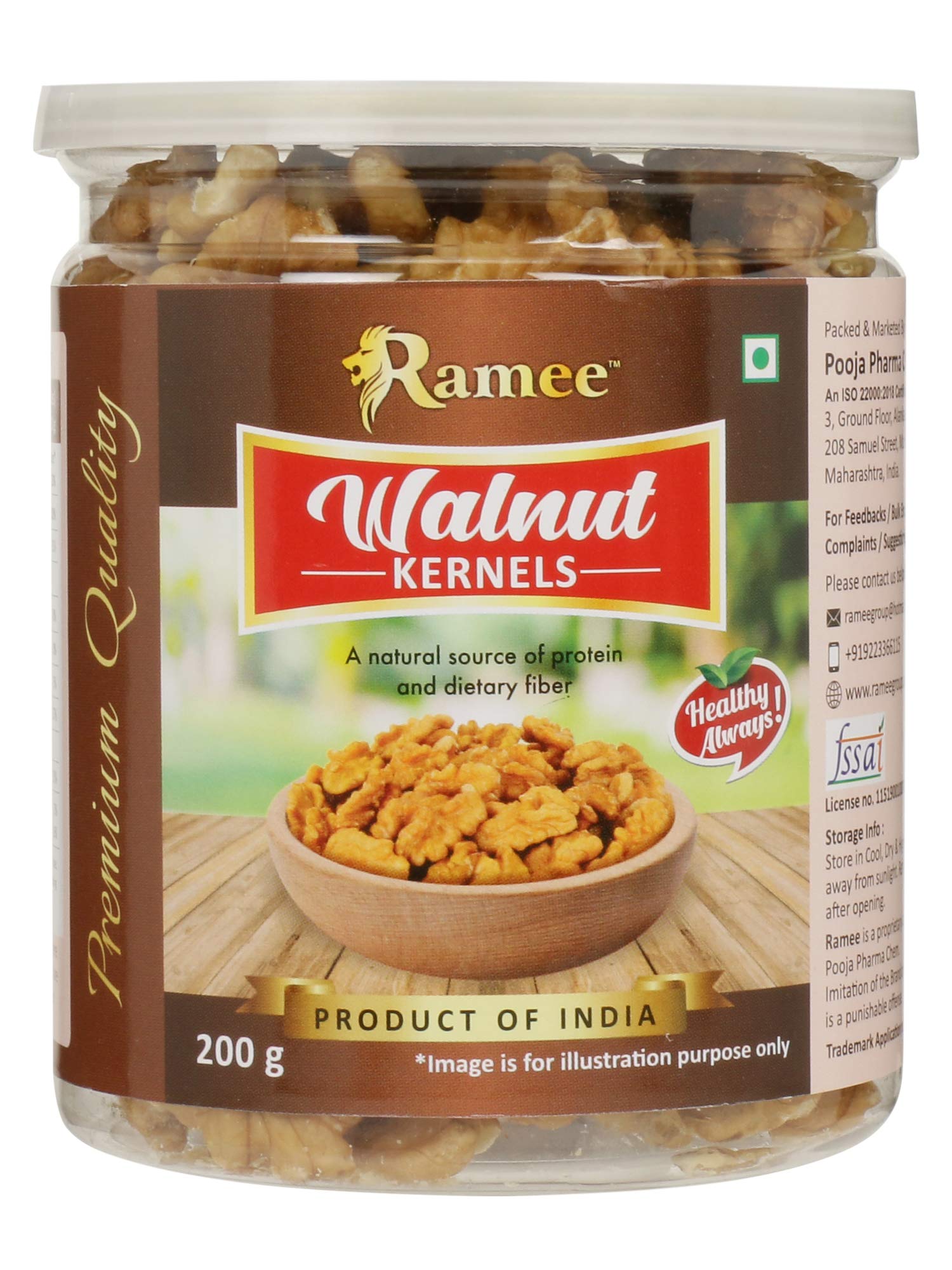 Ramee Premium Walnuts (200 Grams)