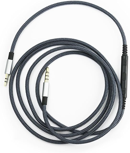 3.5mm to 2.5mm Male Audio Replacement Cable Compatible with Bose oe2, oe2i, AE2, QC35 Headphones, Remote Volume Control & in-Line Mic Cord Compatible with iPhone iPod iPad Apple Devices