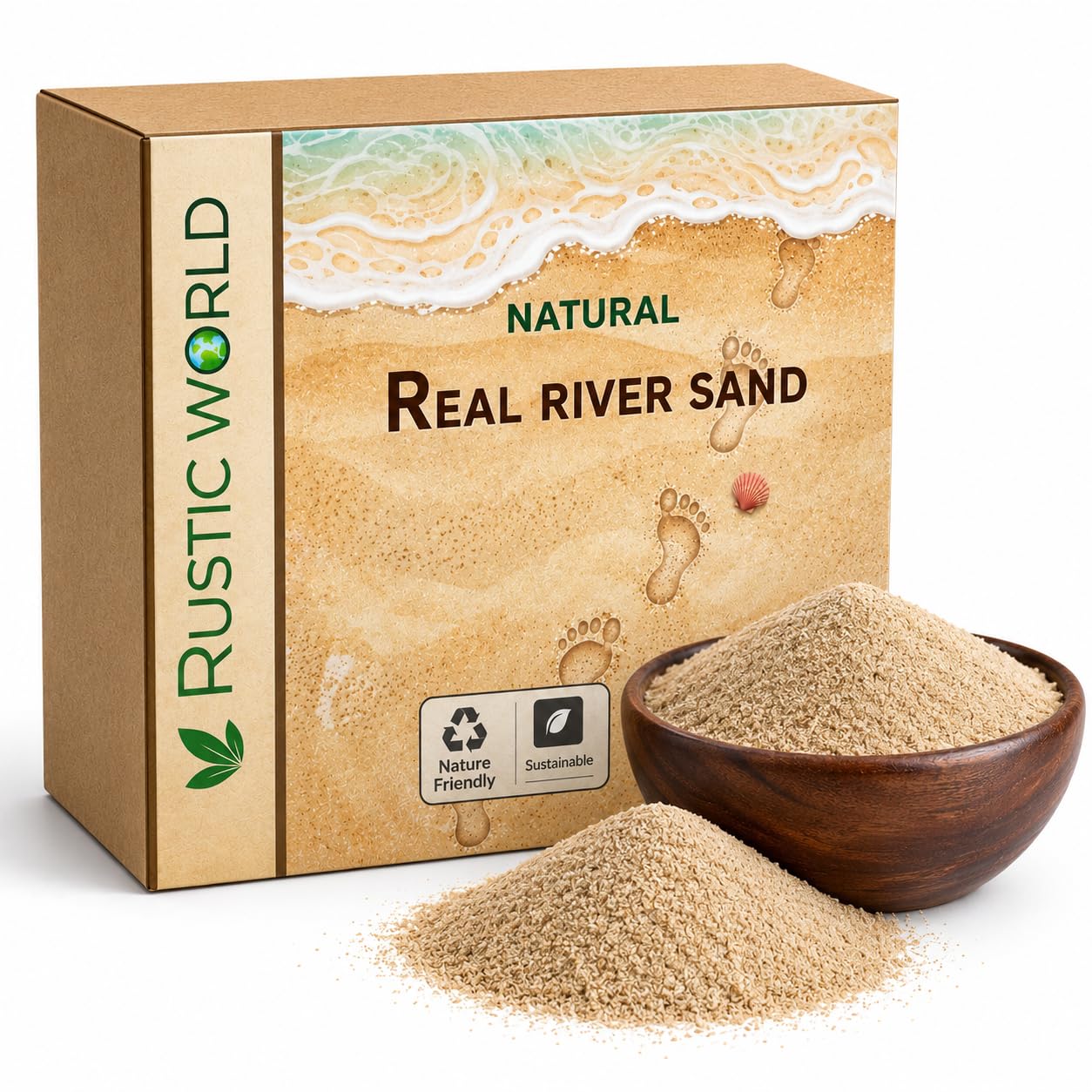 Rusticworld Natural Real River Sand – Fine Clean Natural Sand for Pooja, Aquariums, Terrariums, Crafts & Decoration – Pure Light Beige River Sand (Pack of 500gm (1Lb))-image-16