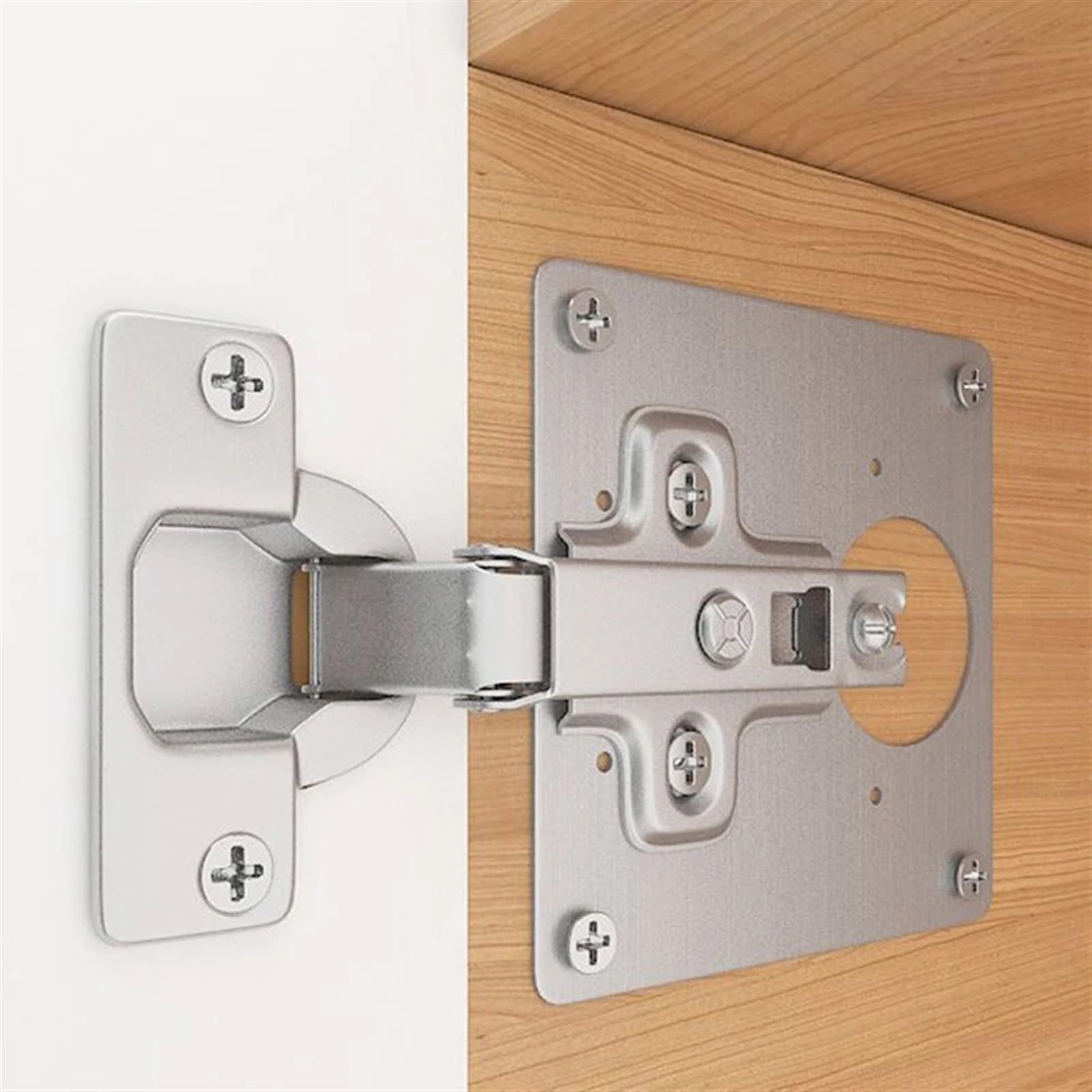 Ymuguegh One Color Kitchen Cupboard Door Hinge Repair Plate Cabinet Hinge Repair Kit Side Panels Mount Plates Drawer Window Furniture Accessories(A2)