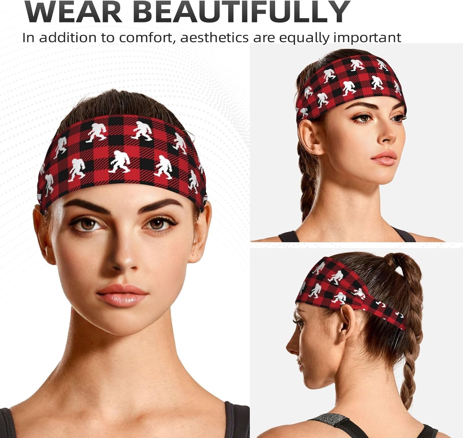 Sports Headbands for Men and Women,Sweatbands for Moisture Wicking,Suitable for Fitness Running Cycling Hiking Yoga Football Exercise image 5