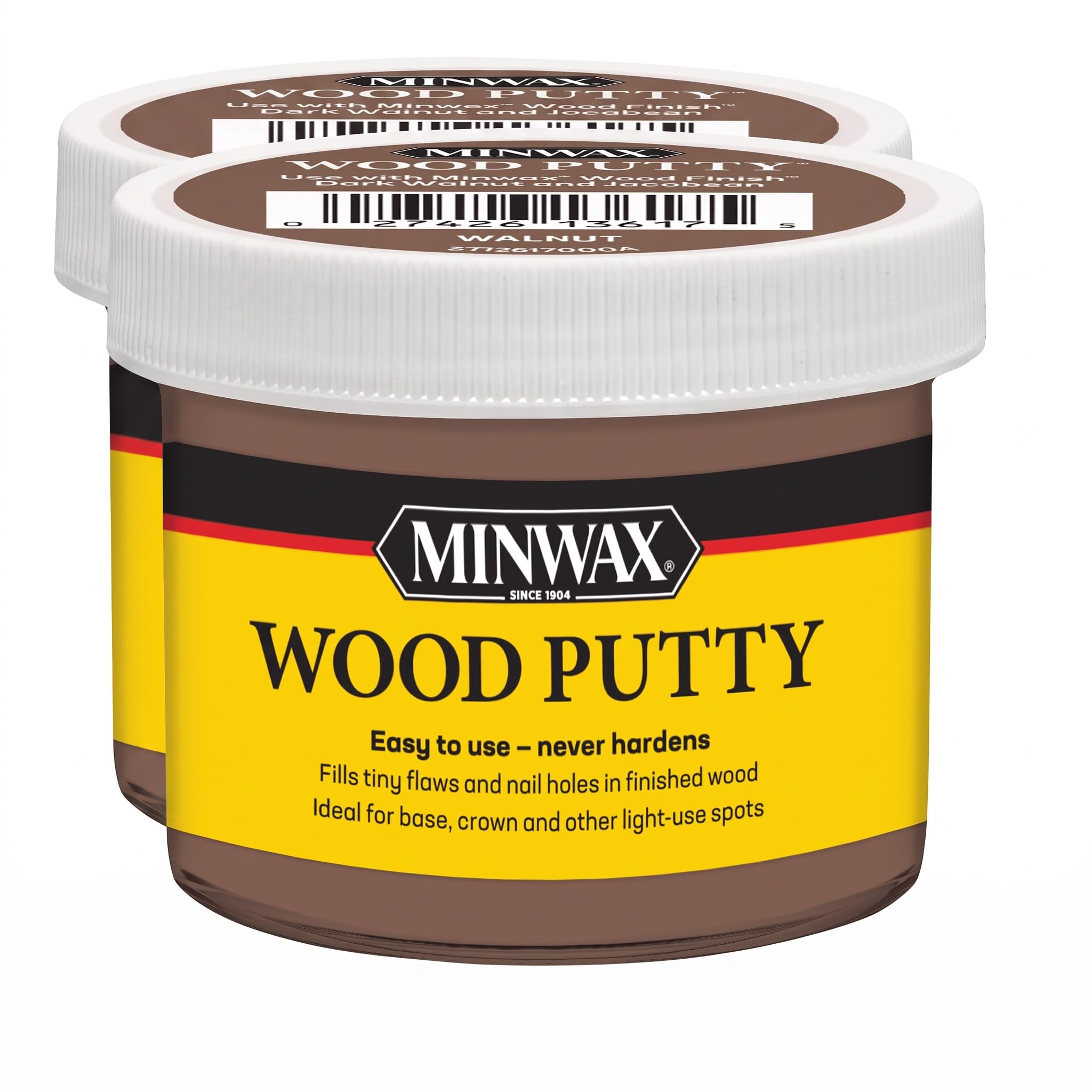Minwax Wood Putty, Walnut, 3.75 oz. (Pack of 2)