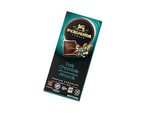 Perugina Barra de chocolate negro con almendras 3 onzas paquete de 12
