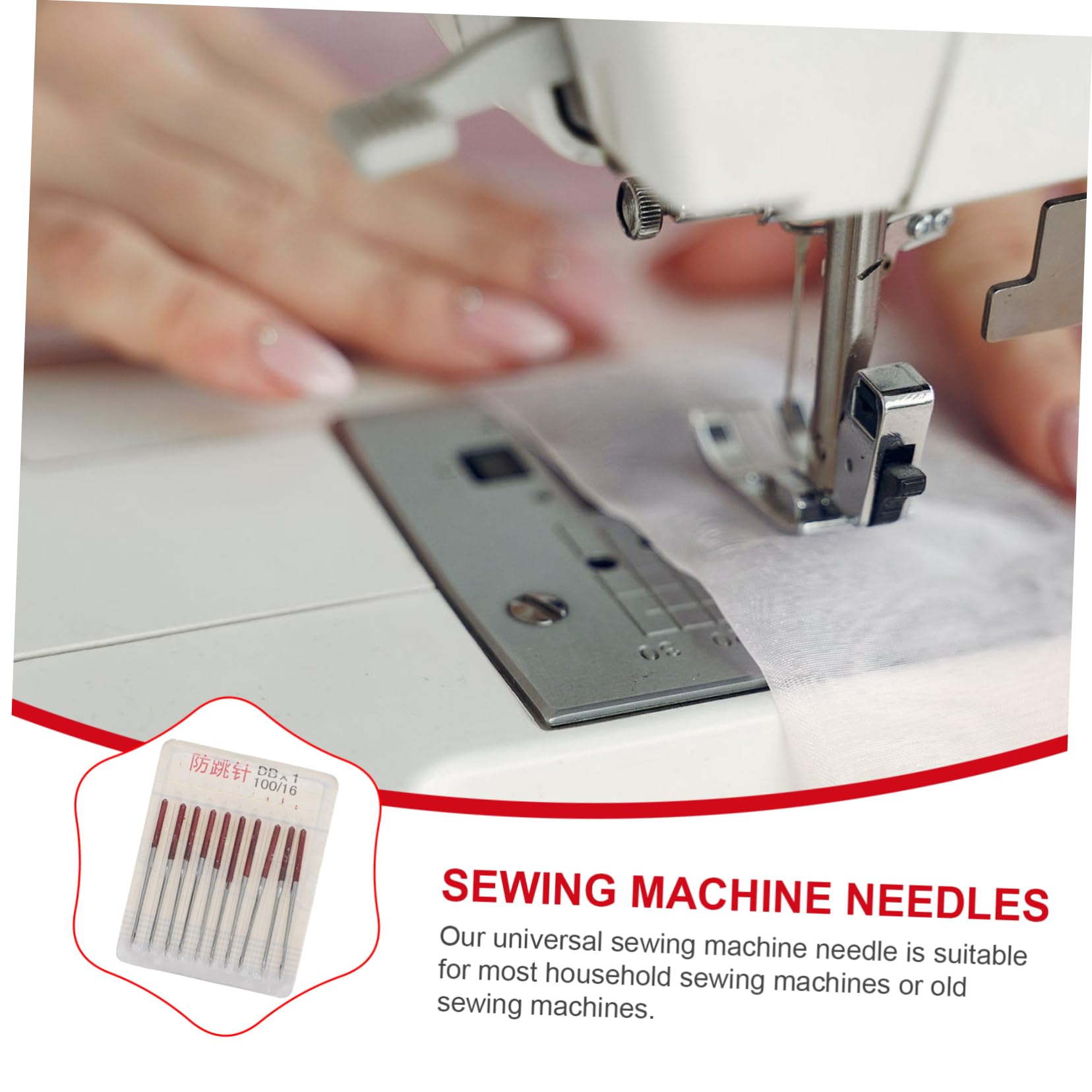 DOITOOL Agujas Ideales para Máquina de Coser de Metal y 50 para Ligeras y Duraderas para Costura en Casa Jeans Tela de Lona