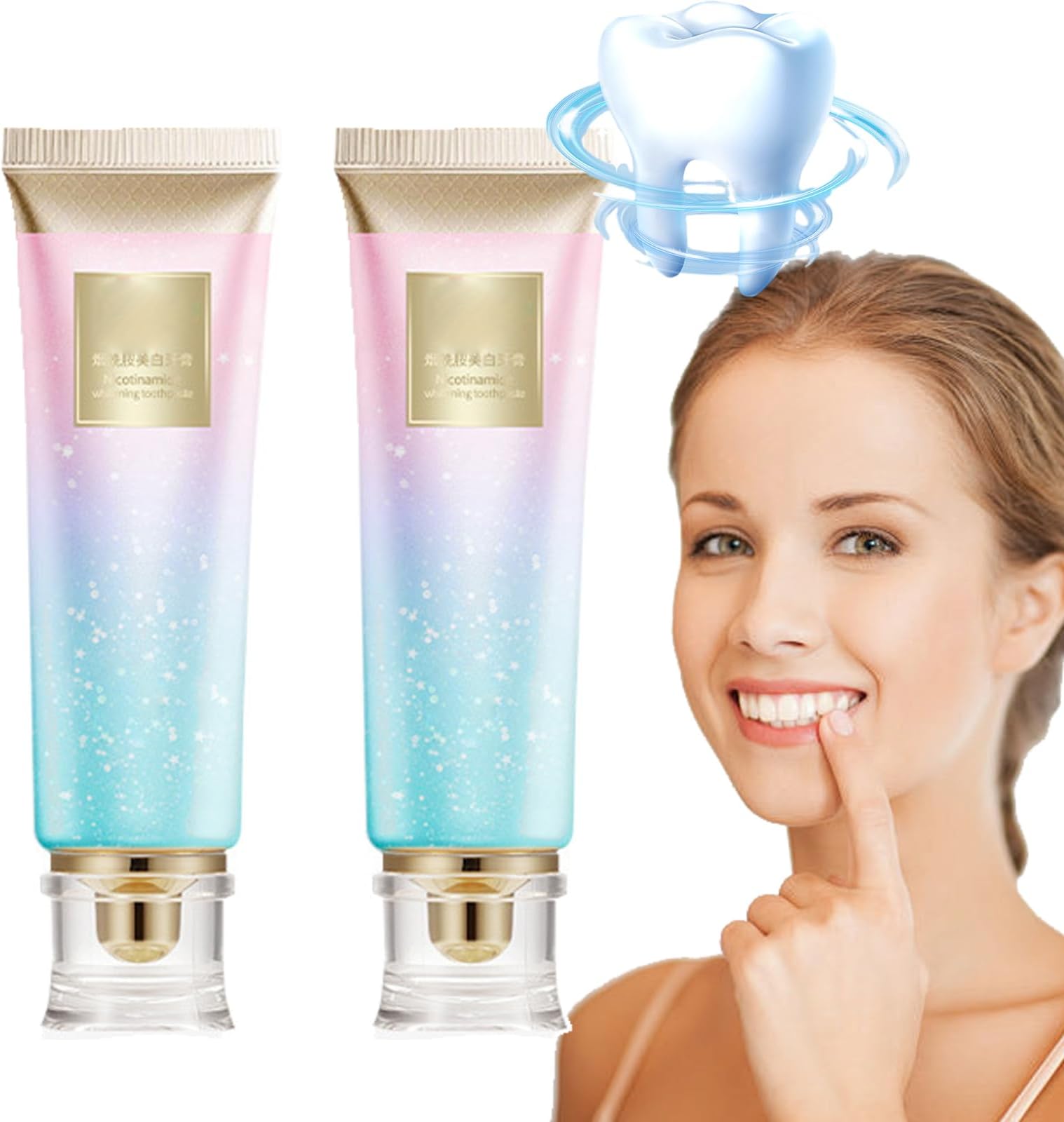 Bodyaccel Niacinamide Whitening Toothpaste, Dazzling White Toothpaste Fresh Breath Niacinamide, Bodyaccel Toothpaste, Body Accel Niacinamide Whitening Toothpaste, Complete Care Toothpaste (2PCS)