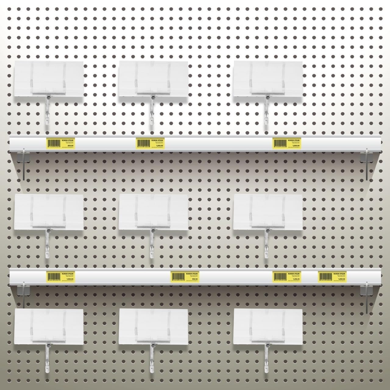HEMOTON 40 Pz Metallo Pannello Forato Ganci Scaffalature Strumenti Organizer 20 Cm