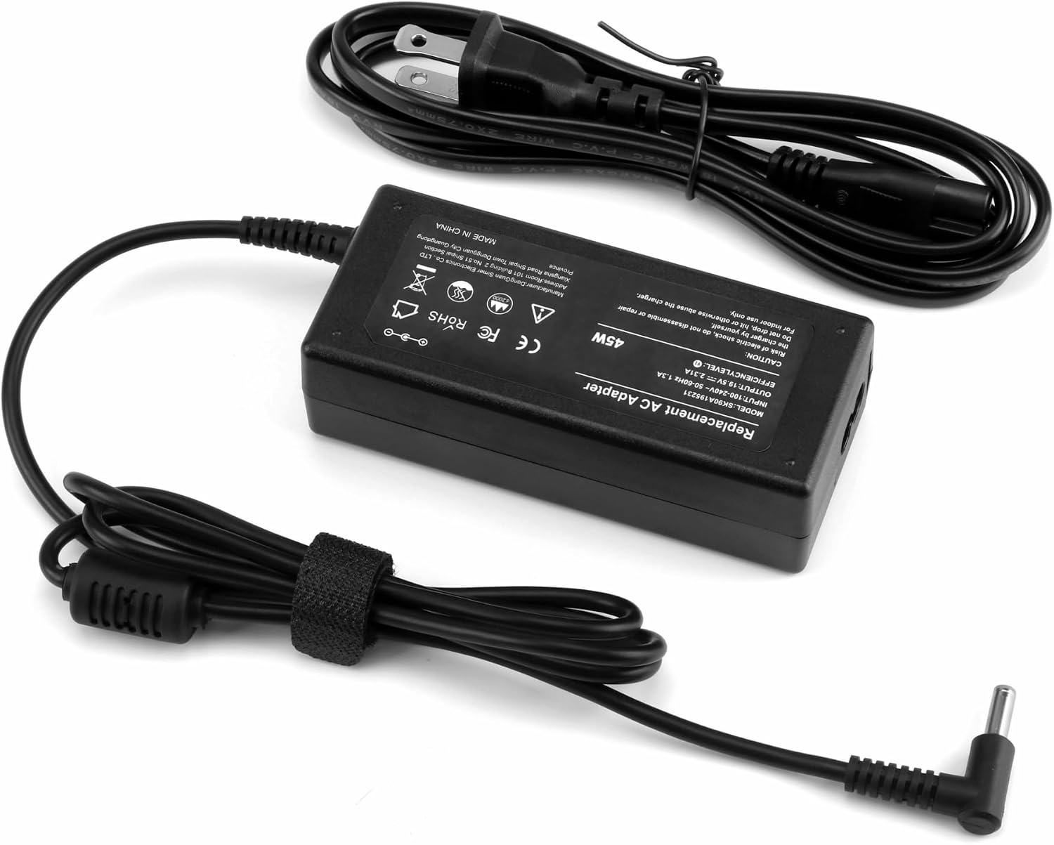 45W Laptop Charger Compatible with HP EliteBook Pavilion Envy x360 Chromebook Charger Blue Tip AC Adapter (4.5mm) | HP Compatible Computer Fast Charging Power Supply Cord