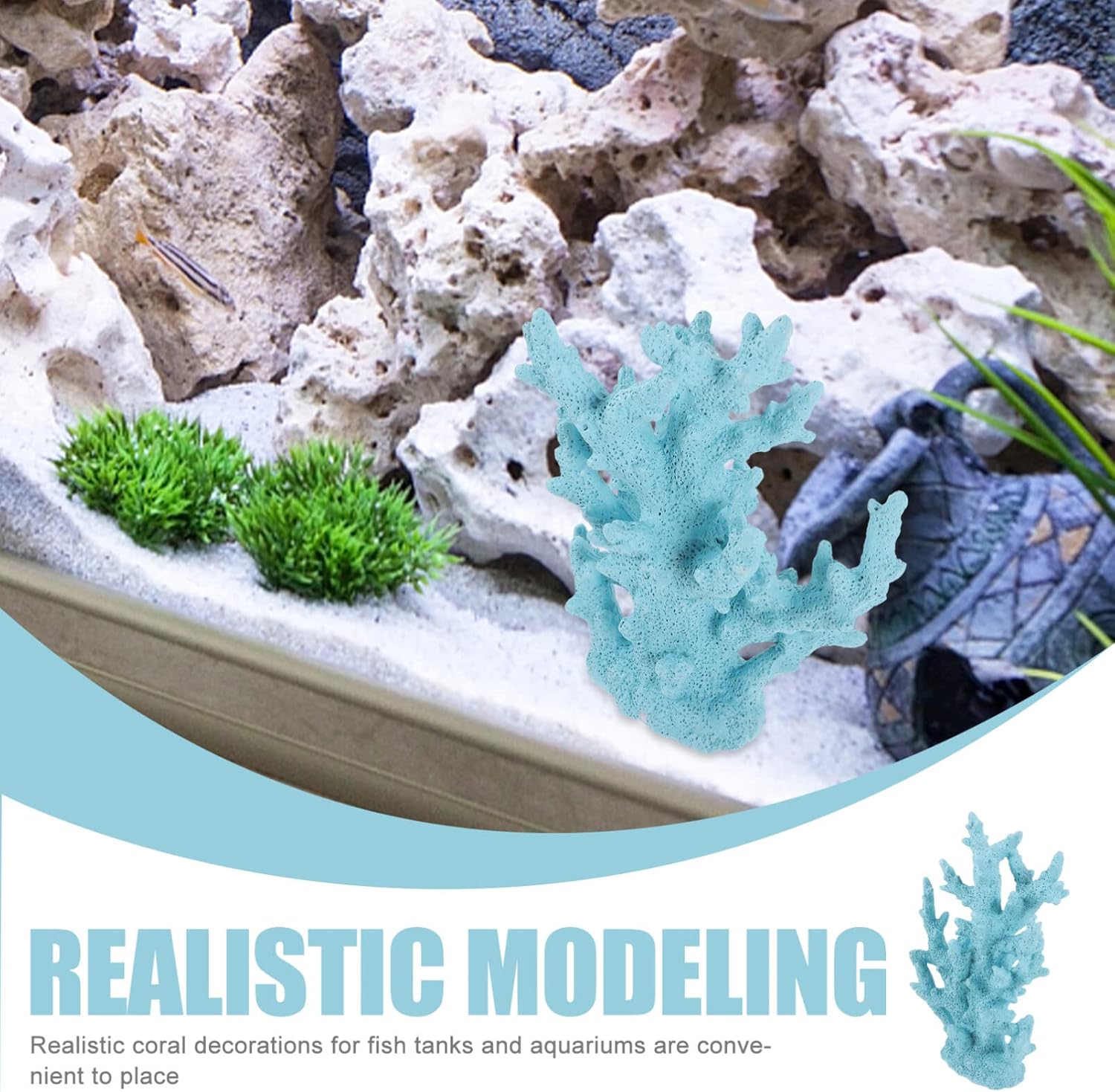 Angoily Artificial Coral Decoration Coral Ornament for Fish Tank Unique Aquarium Decor for Stunning Underwater Landscape