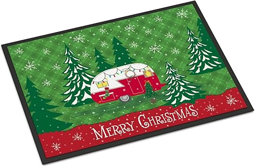 Caroline's Treasures VHA3018MAT - Tapete vintage de Navidad para puerta delantera, 18 x 27 pulgadas, para interiores y exteriores, para entrada,