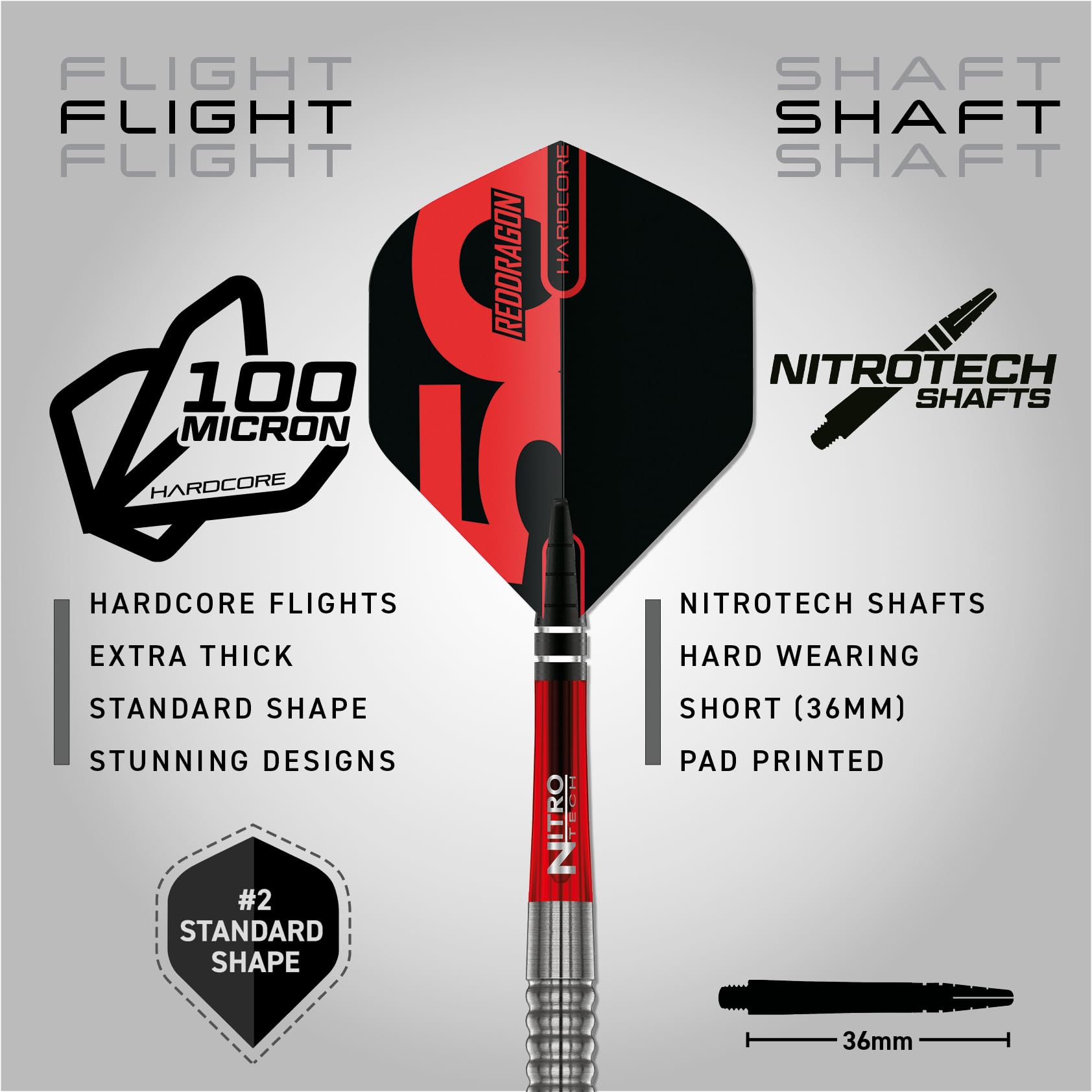 RED DRAGON Penetrator Series - Set di Freccette Professionali al tungsteno | Freccette con Punta in Acciaio ad Alte Prestazioni | Disponibili Sia da 23g Che da 25g | Collezione 50 Anni di Classici
