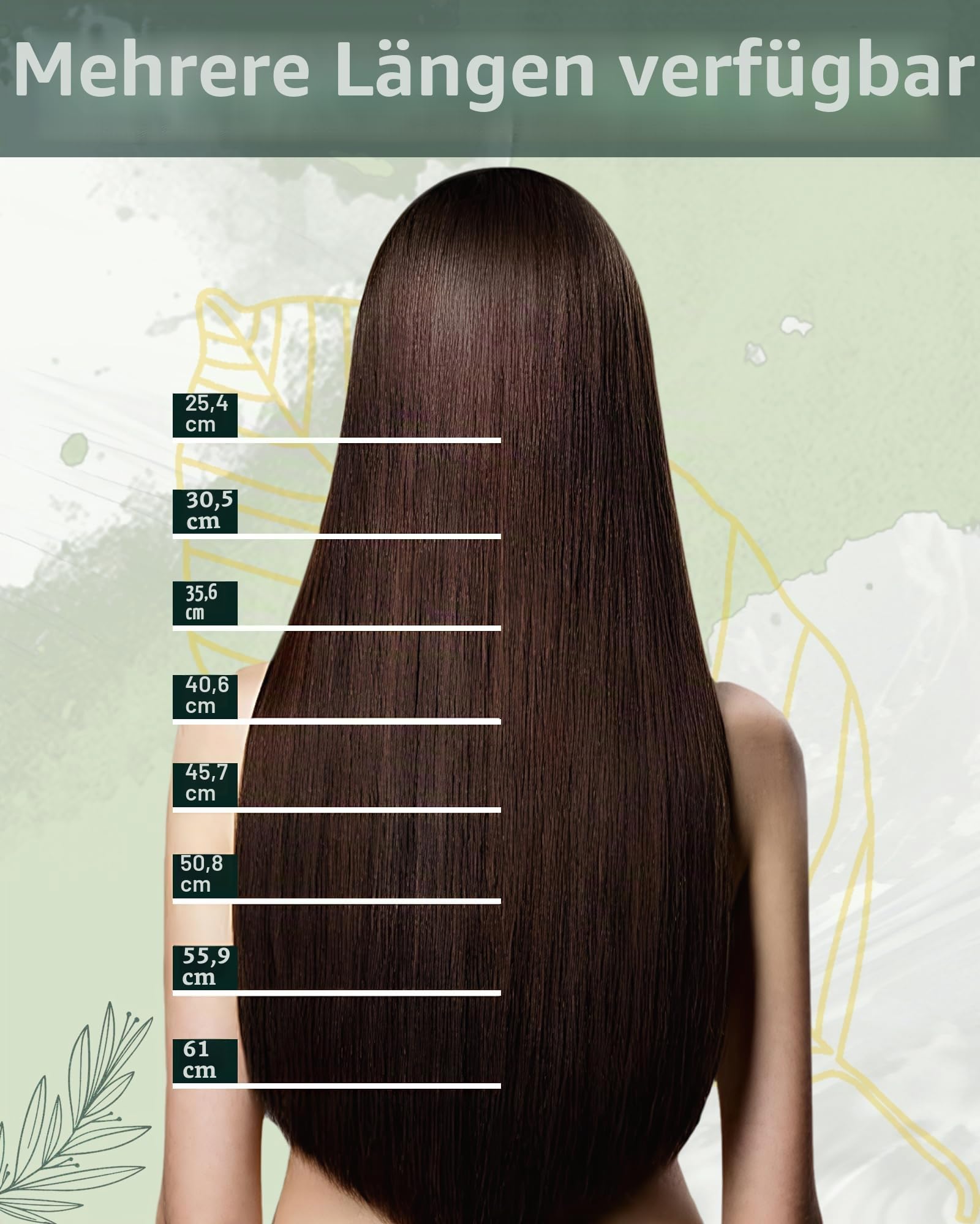 RUNATURE Clip in Extensions Echthaar Braun Hervorheben 45cm 7pcs 120g #10P16