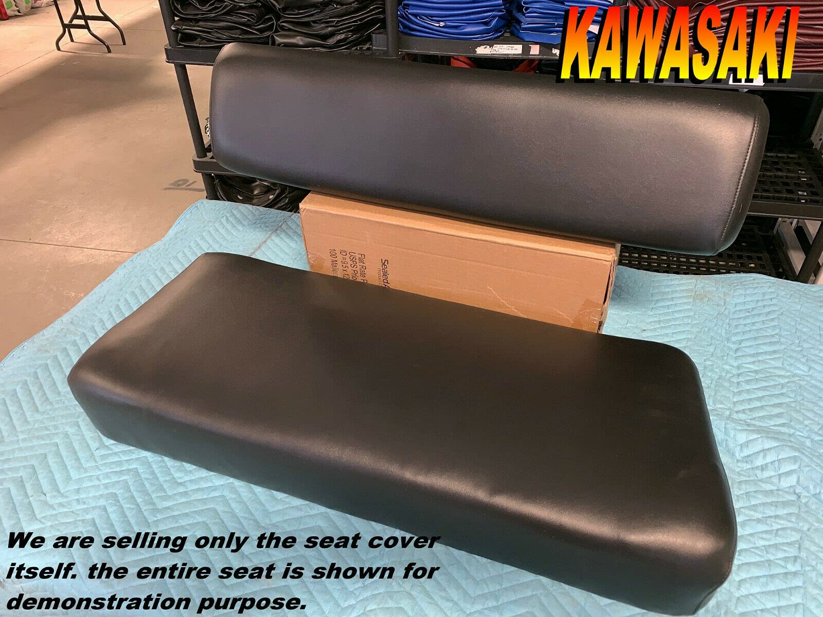 Replacement seat Cover fits Kawasaki Mule 400 600 610 New SEAT Cover UTV 4X4 Black Covers 664B