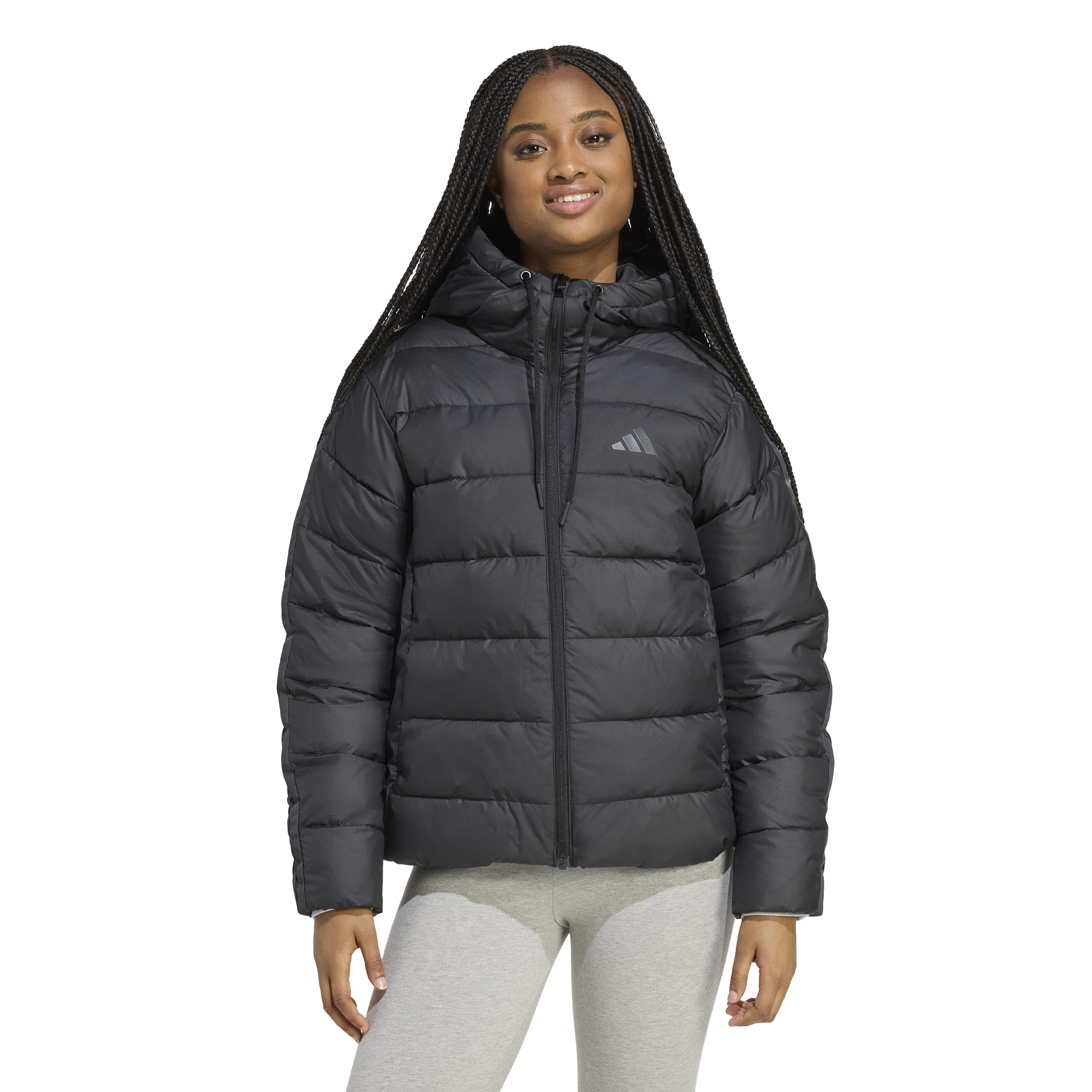adidas Essentials Climawarm 3 Stripes Synthetic Down Hooded Jackets chaqueta Mujer (Pack de 1)