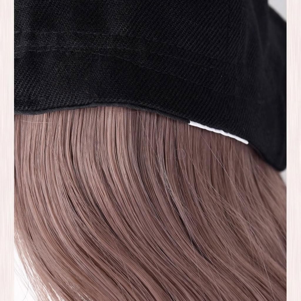 EARSHOT Wig Cap Women's Wig Cap, Baseball Cap Wig Cap, Natural Look Synthetic Heat Resistant Fiber Wig for Outdoor Recreation Headband Wig Human Hair