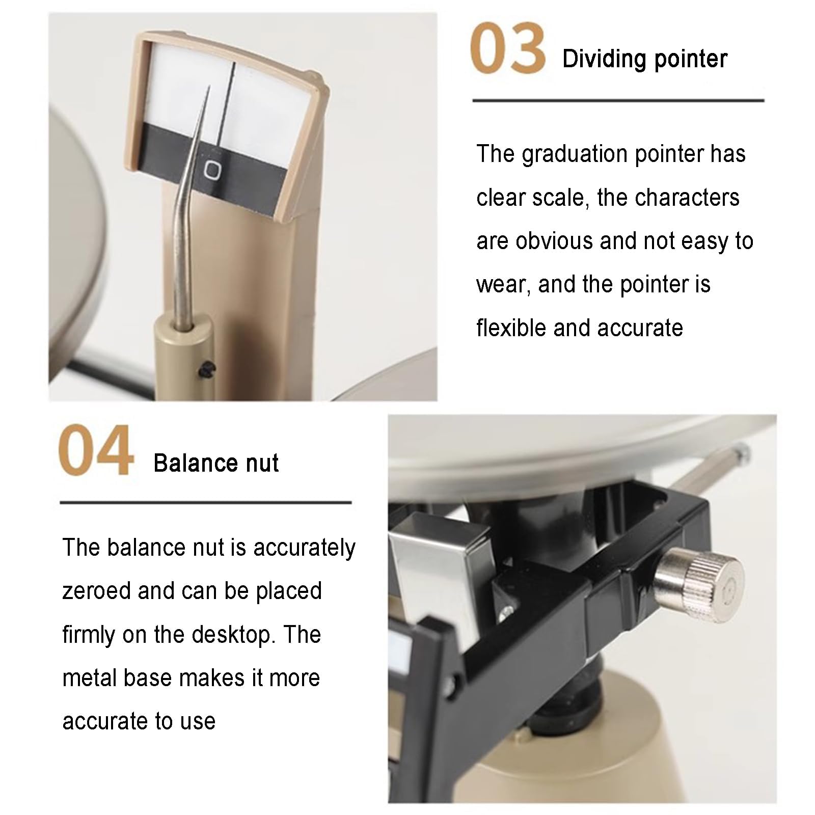 Equilibrio mecánico de precisión, 0.1g-2000g Escalas analíticas de la Doble sarrena del Laboratorio, con la Perilla de Ajuste Cero, Kit de Peso, para Las universidades, Laboratorio