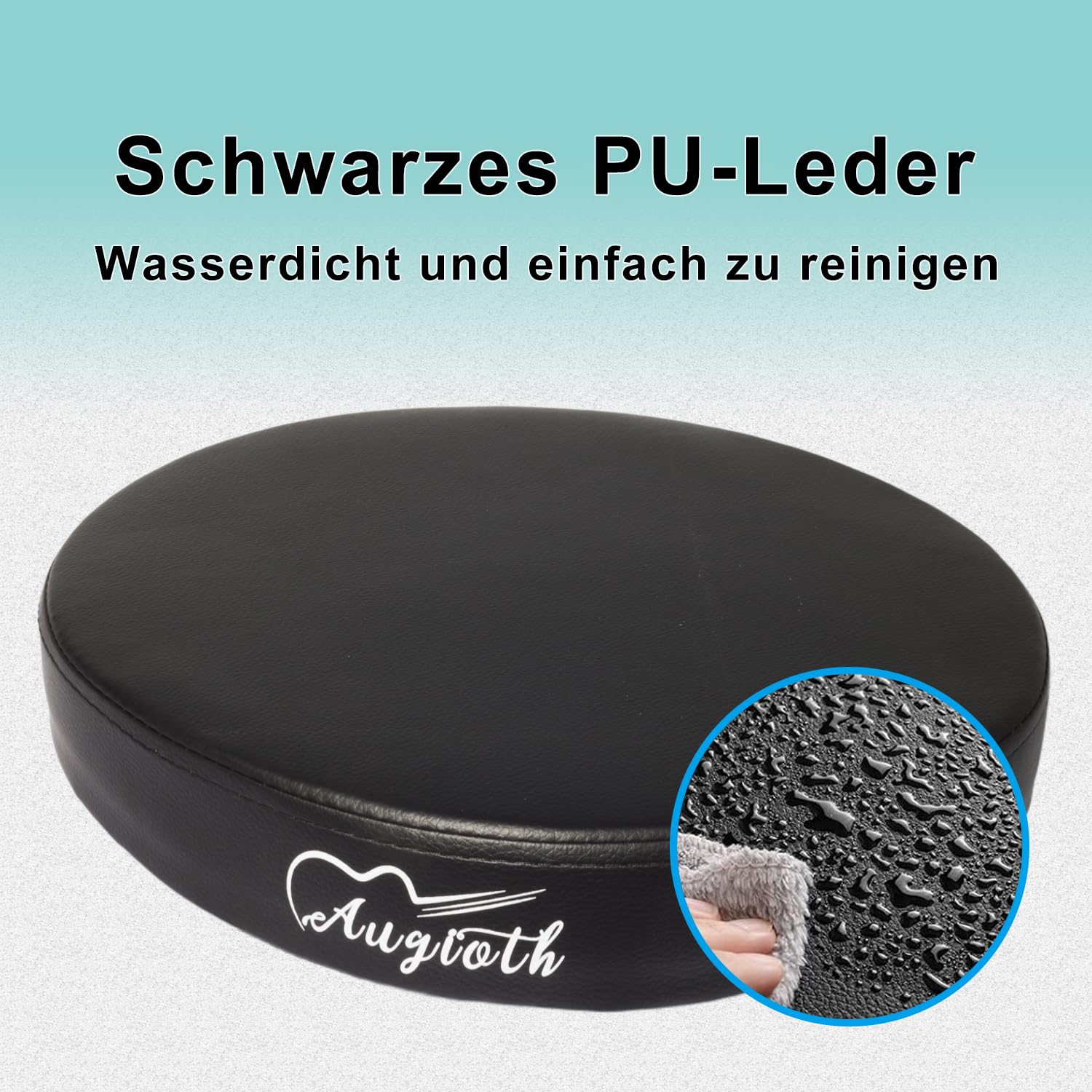 Drumhocker, höhenverstellbarer gepolsterter Schlagzeughocker, dick gepolsterter Sitz für Komfort, robuster Stahlfuß und rutschfesten Füßen