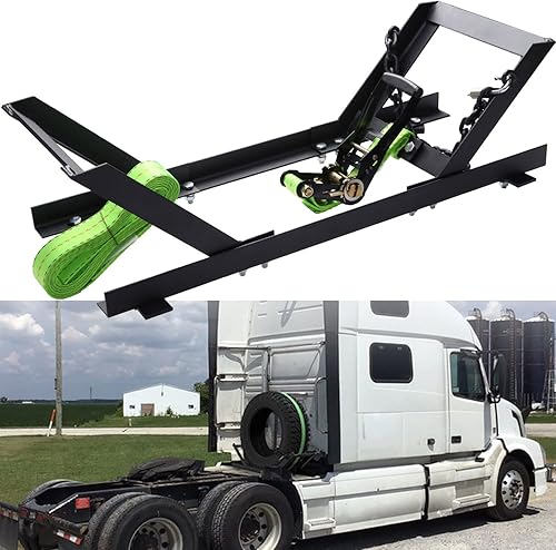 Autoholic Soporte para neumáticos de repuesto para semirremolques