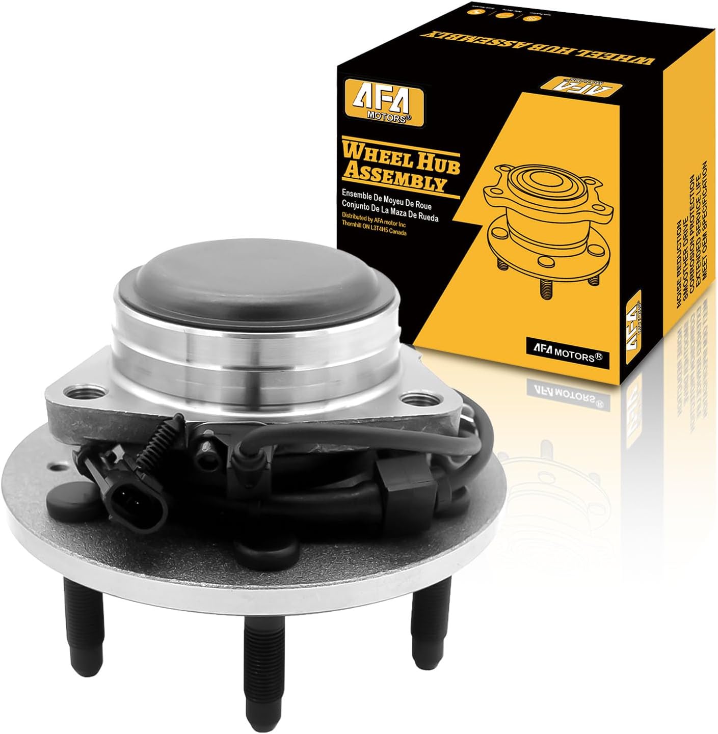 RWD Front Wheel Bearing Hub Assembly Compatible with Cadillac Escalade, Chevrolet Avalanche Express 1500 2500 Silverado Suburban Tahoe, GMC Savana Sierra Yukon Hub Bearing w/ABS 515054