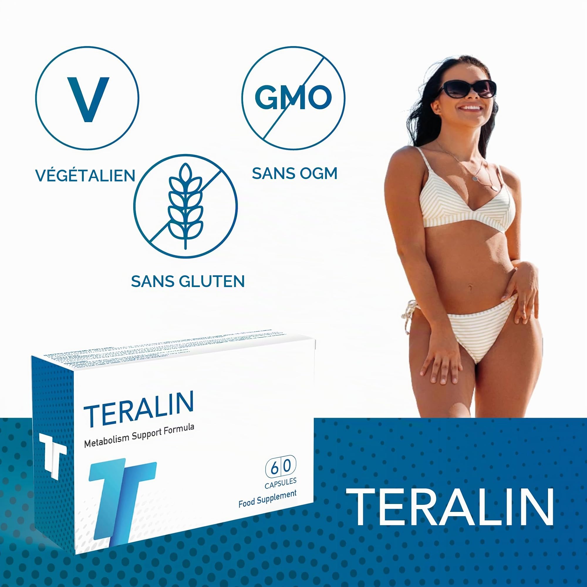 Teralin Formule de soutien du métabolisme, 60 capsules, végétalien et sans gluten