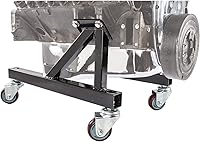 JEGS Heavy Duty Two-Piece Engine Stand for Small & Big Block Chevy - Bolts to Block, Steel Cradle with Casters