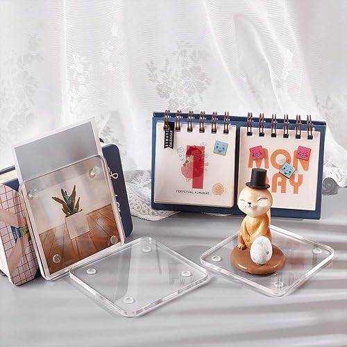 Miniatura 7 de PH PandaHall 6 posavasos de acrílico transparente personalizados, hoja cuadrada de acrílico transparente de 3.9 x 3.9 pulgadas, para uso doméstico y