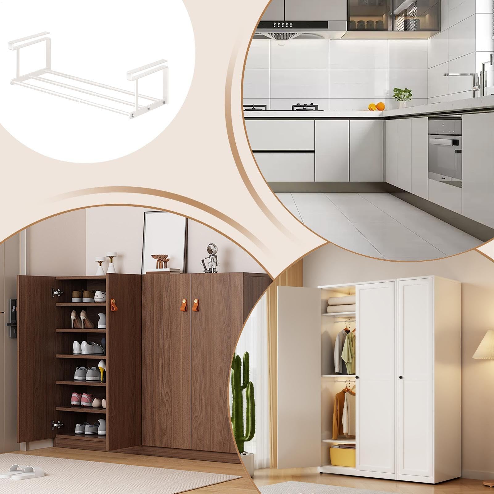 Scatole portaoggetti sottolavello | Cestello sottoripiano Scarpiera espandibile telescopica - Vassoio Organizer Regolabile Resistente per Bagno, dispensa, mobiletto, Cucina, Camper