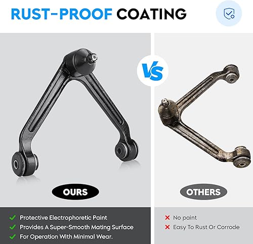 Miniatura 4 de 10 piezas K7424 brazo de control superior delantero con rótula para Dodge Ram 1500 2002-2005 2WD RWD Kit de suspensión de barra estabilizadora,