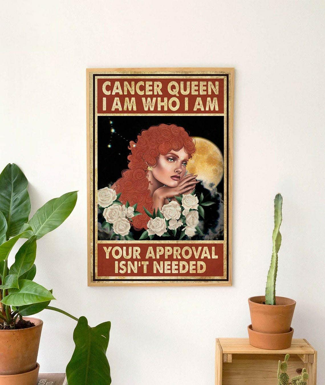 Cancer Poster Zodiac Poster Astrology Vintage Tin Sign Hippie Wall Decor Art Room Home Office Bedroom Living Metal Fun Decor Housewarming Gift 5.5x8inch