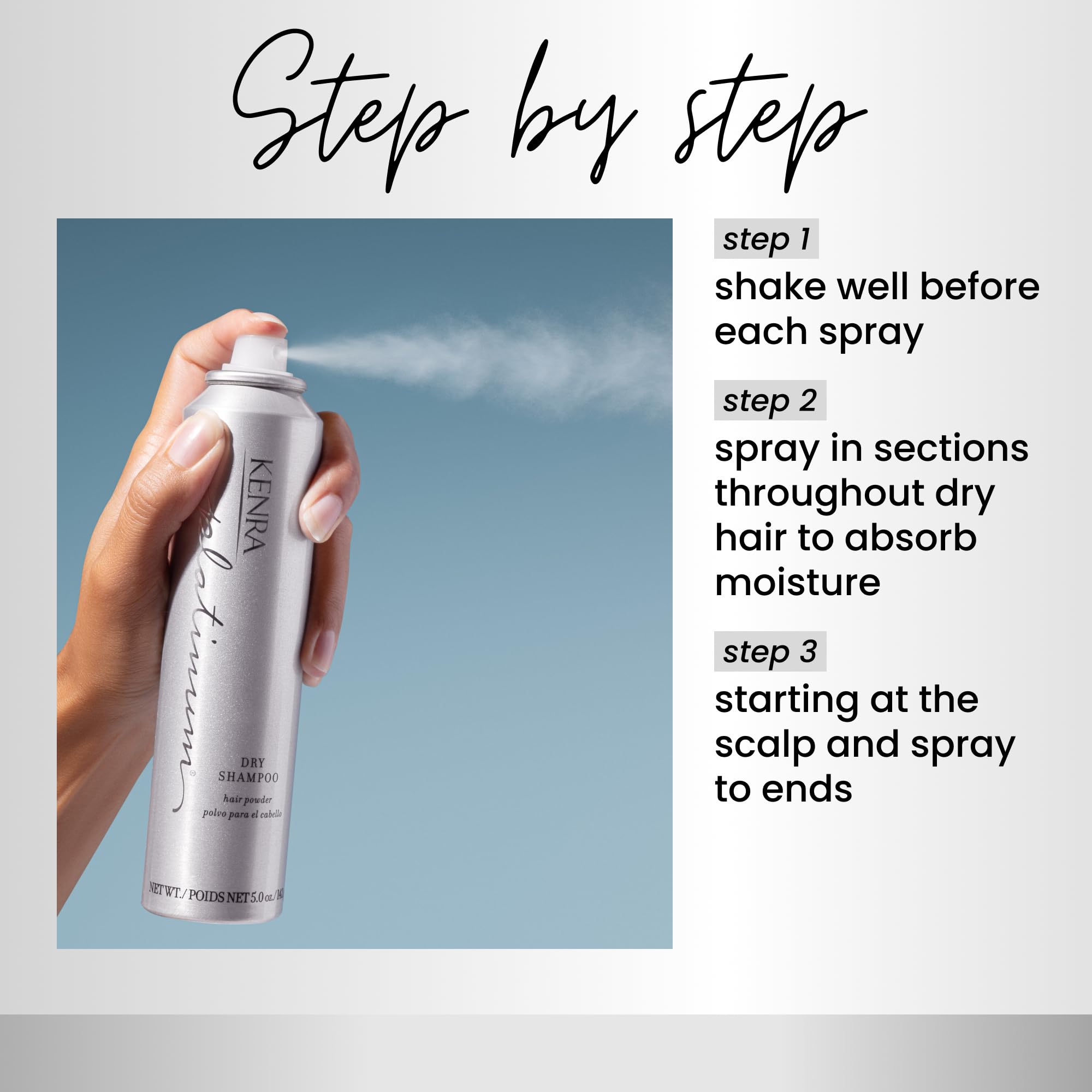 Kenra Platinum Dry Shampoo | Oil Absorbing Spray | Instantly Revives & Refreshes Hair | Saves Time & Extends Blowouts | All Hair Types