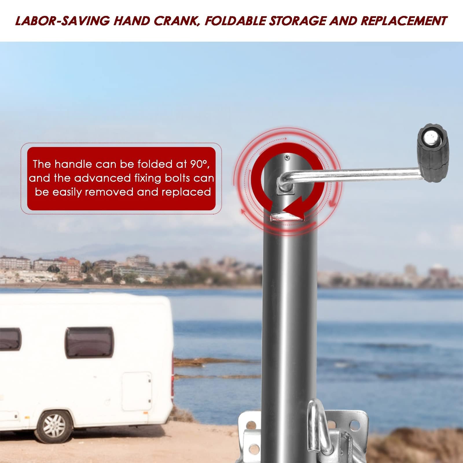 Beach Boat Jack 13 Inch Heavy Duty Rotatable Tongue Jack Screw On 2000 - View #12