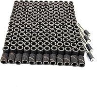 Vista 8 de Merryland Banda de lijado de tambor para Dremel 184 piezas, manga de lijado de 80 # 1/2 pulgadas, 180 piezas y mandril 4 herramientas rotativas