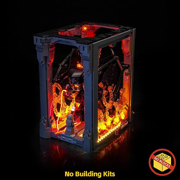 Kit d'éclairage LED compatible avec Lego 10367 Balrog Book Nook (pas de modèle), kit d'éclairage décoratif compatible avec le modèle de brique Lego Balrog Book Nook - 3