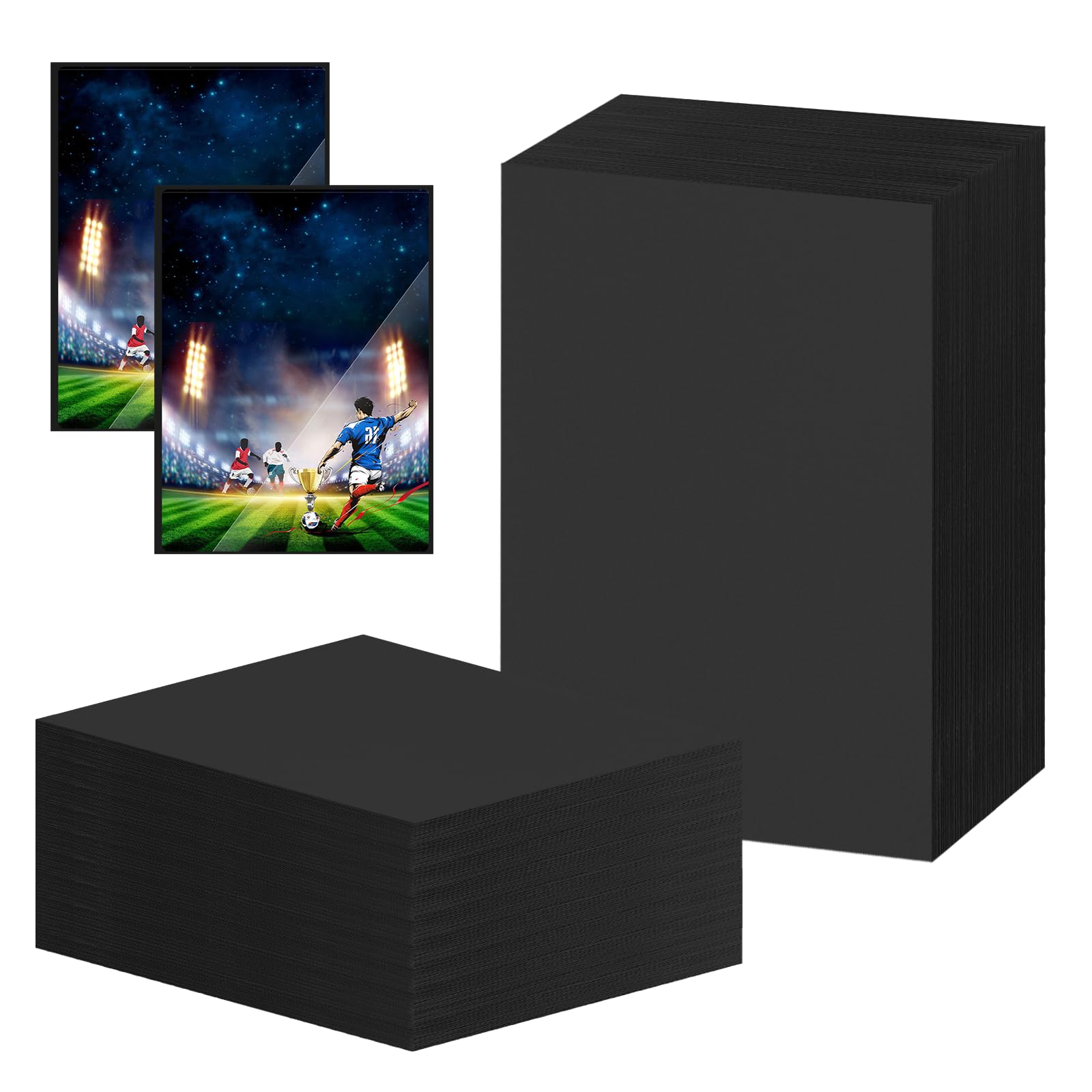Sinmaklin 200PCS Color Card Sleeves, Trading Card Sleeves Clear, Waterproof Penny Sleeves, Transparent Card Sleeves