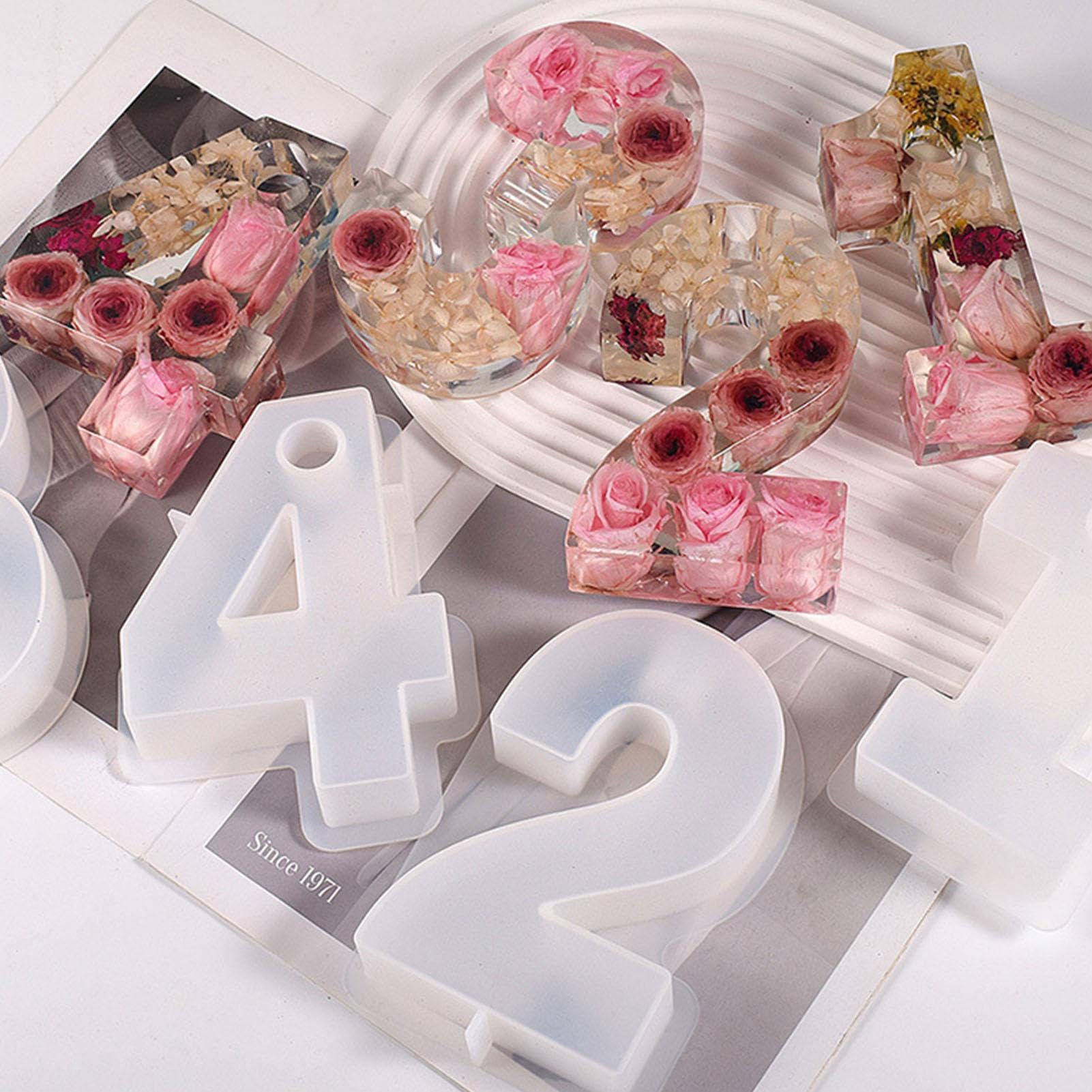 Moule En Silicone Pour Bougeoir En Forme De Chiffres - Moule En Résine époxy Fait à La Main - Décoration De Bureau