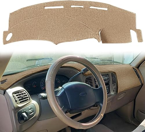 Yiz Cubierta de salpicadero para Ford F150 F250 Expedition F150 Heritage 1997 1998 1999 2000 2001 2002 2003 sin sensor climático sin sensor de luz