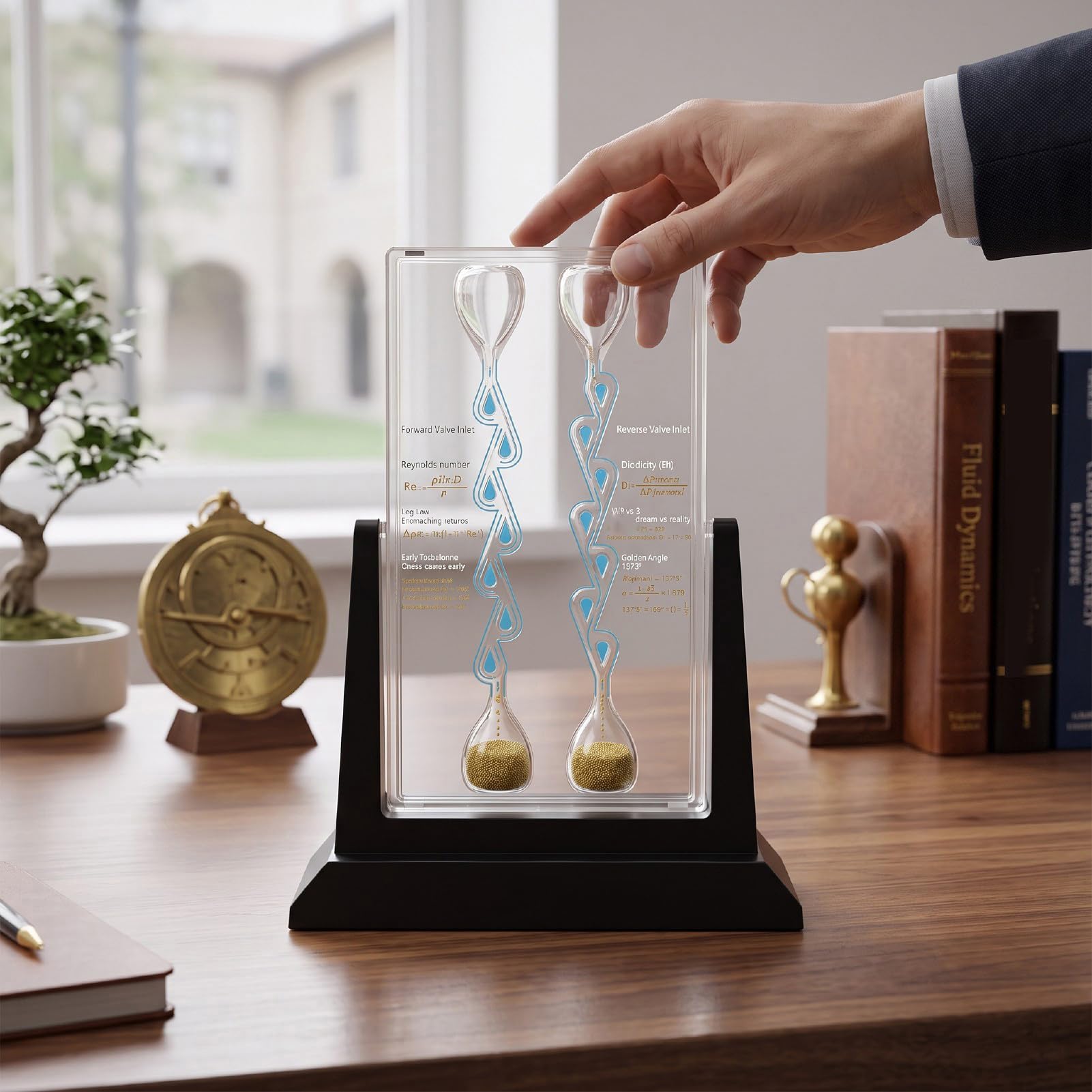 Luocute Demostrador de Flujo de Fluido, Laminar de Doble Canal