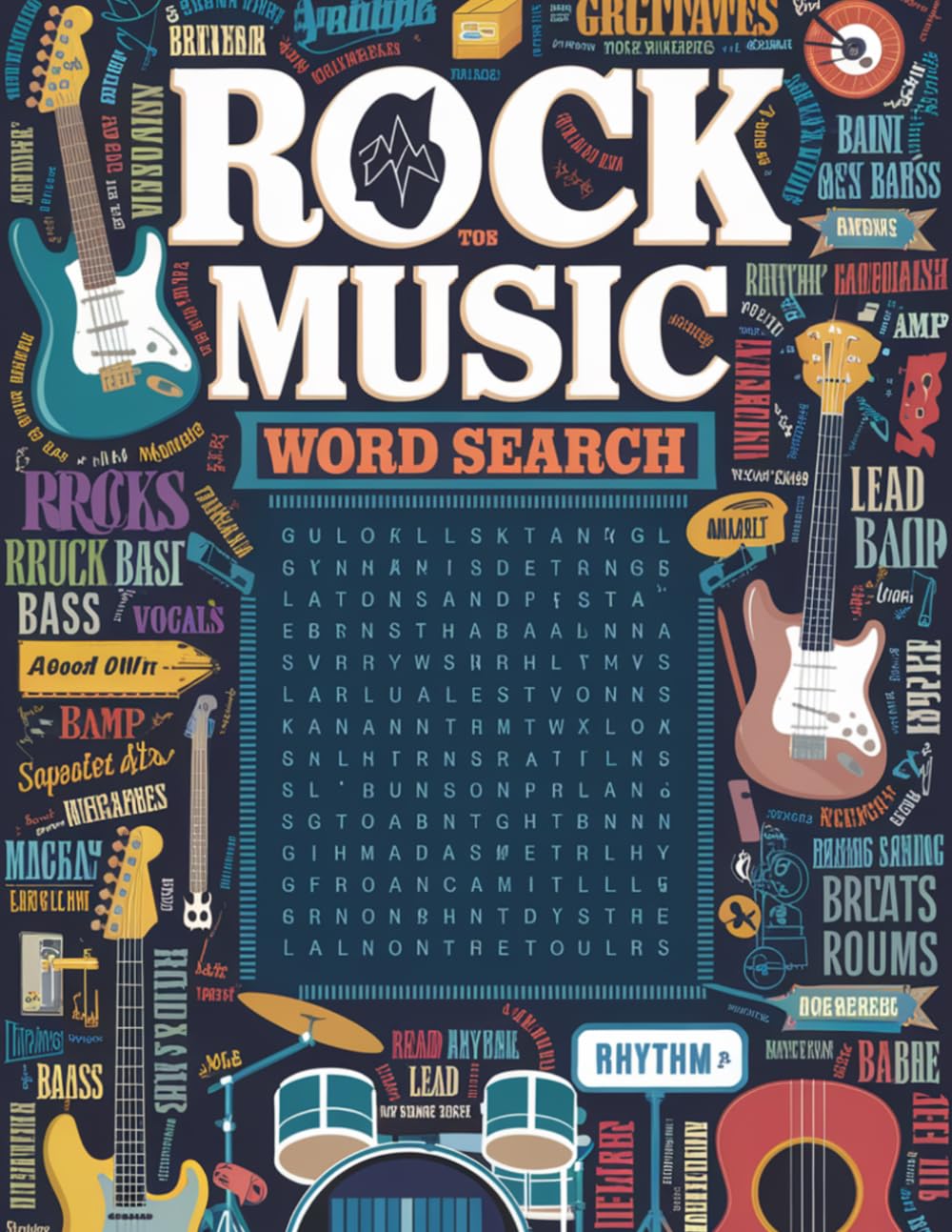 Rock Music Word Search: A Celebration of Everything that is Rock Music Word search Puzzle