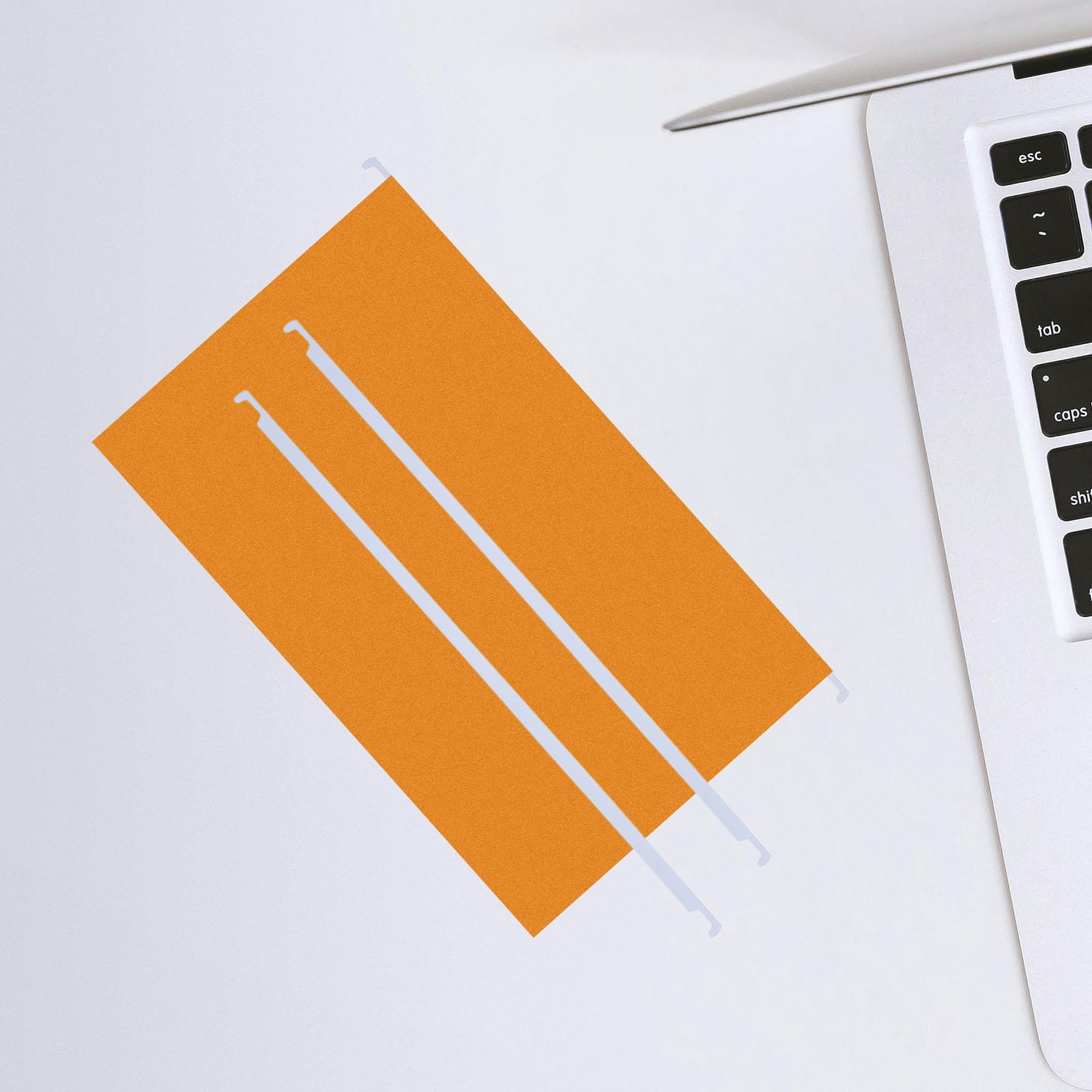 Riel para Archivos Colgantes de Metal Blanco 32,5cm 50 Piezas