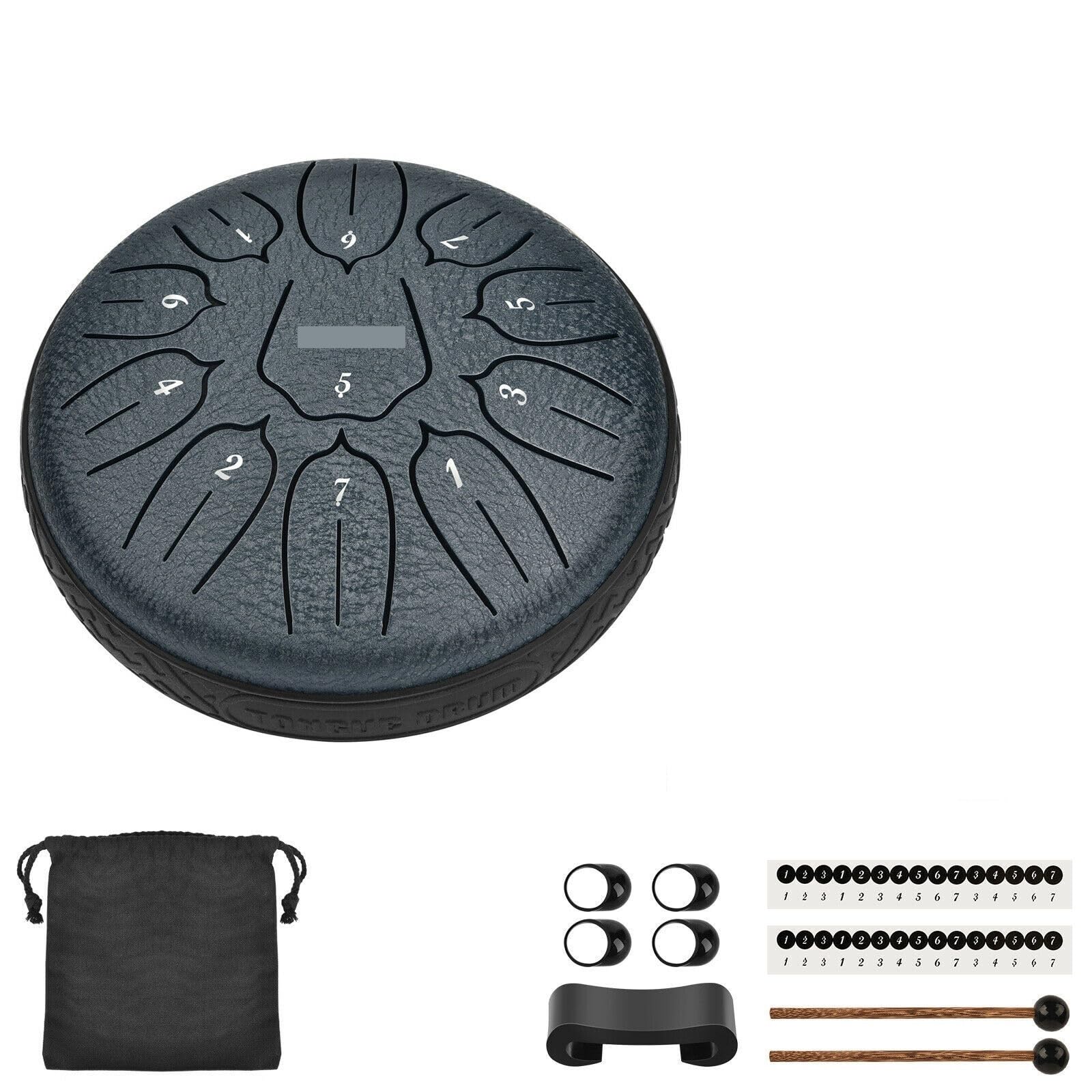 Tambour à Langue de 6 Pouces, 11 Notes, réglage D, Accessoires for Instruments de Musique à Percussion, bâtons de réservoir Handpan en Acier Instrument(Purple)