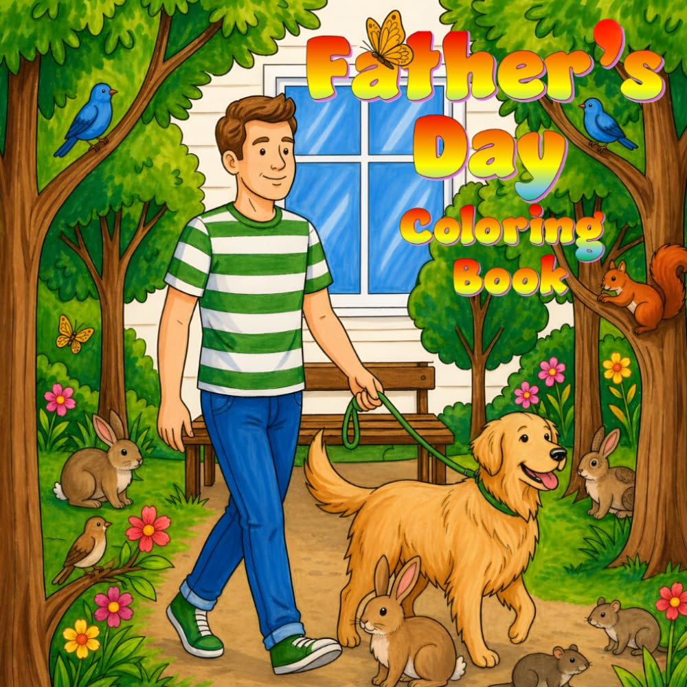 Father's Day Colouring Book: Relaxing and times with Family, Activiities