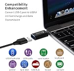 USB C à USB Adaptateur(2 Boîte), USB C Hommes à USB 3.0 Adaptateur féminin, USB Type C à USB OTG pour MacBook Pro iPad iPhone 14 13 12 et autres USBC ou Thunderbolt 4/3 Dispositifs (noir)