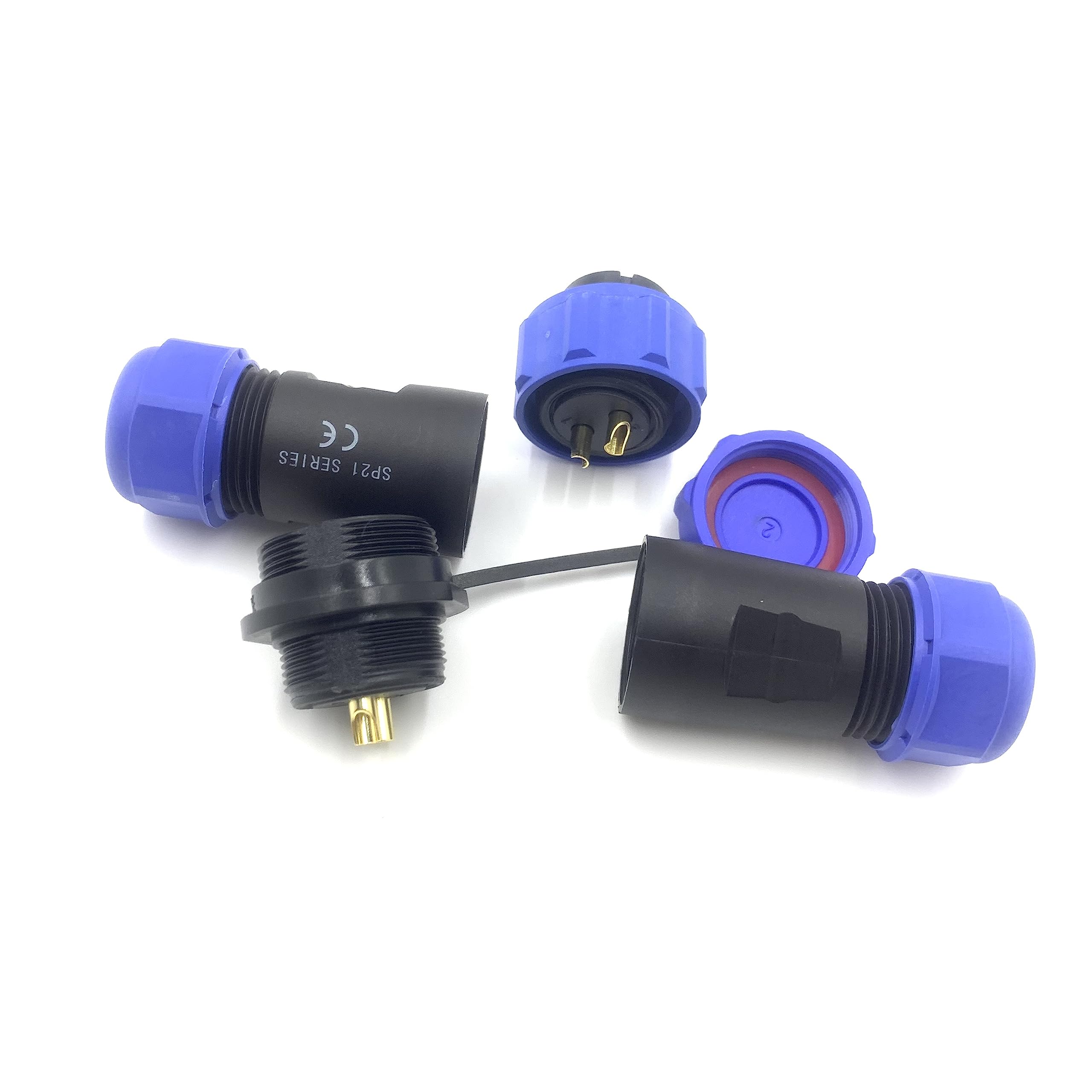 SP21 3-Pin Luftfahrtstecker Set – Wasserdicht IP68, 30A/500V Mit Schraubverschluss